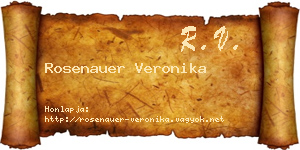 Rosenauer Veronika névjegykártya